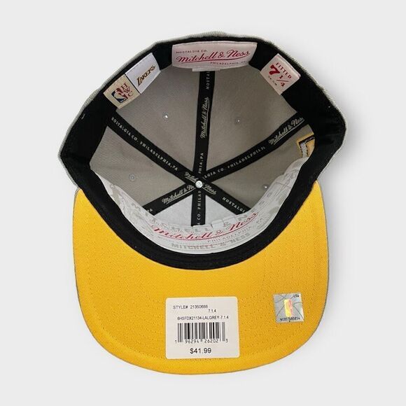 Mitchell & Ness Los Angeles Lakers 50th Anniversary Gray Fitted Hat 7 1/4 New - Picture 11 of 11